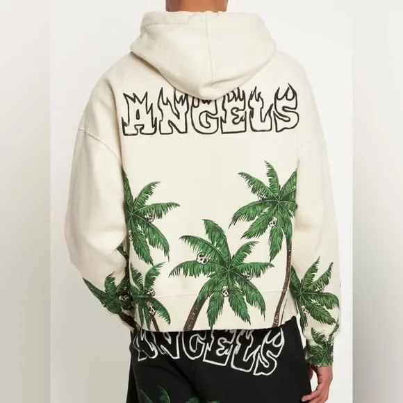 Palm Angels Palm Skull Vint Hoody White Green lar ssense street gallery utility - Picture 2 of 11